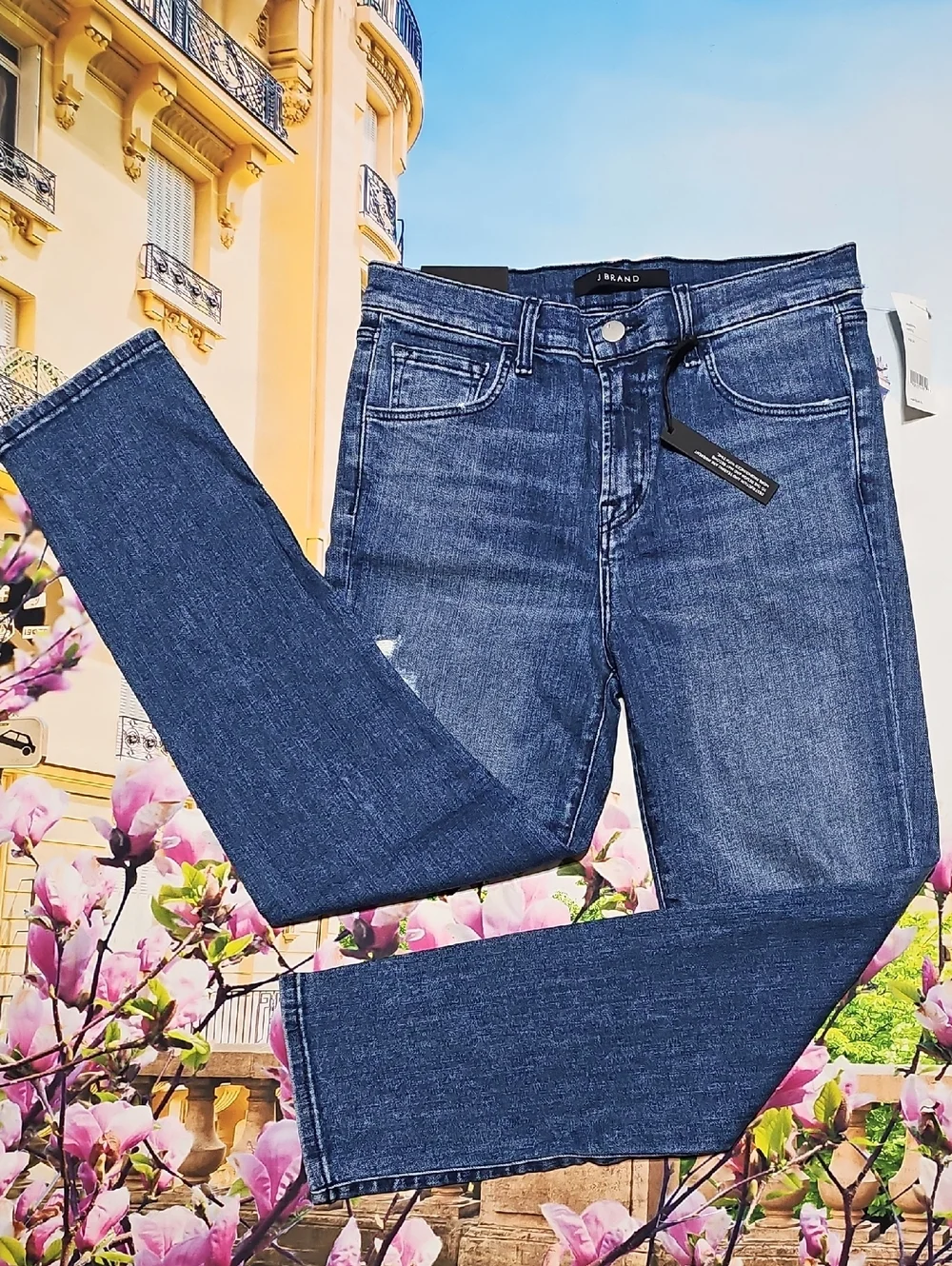 J Brand High Rise Crop Distressed High Waist Jeans Ruby Mystic Size 26 NWT - Picture 1 of 8